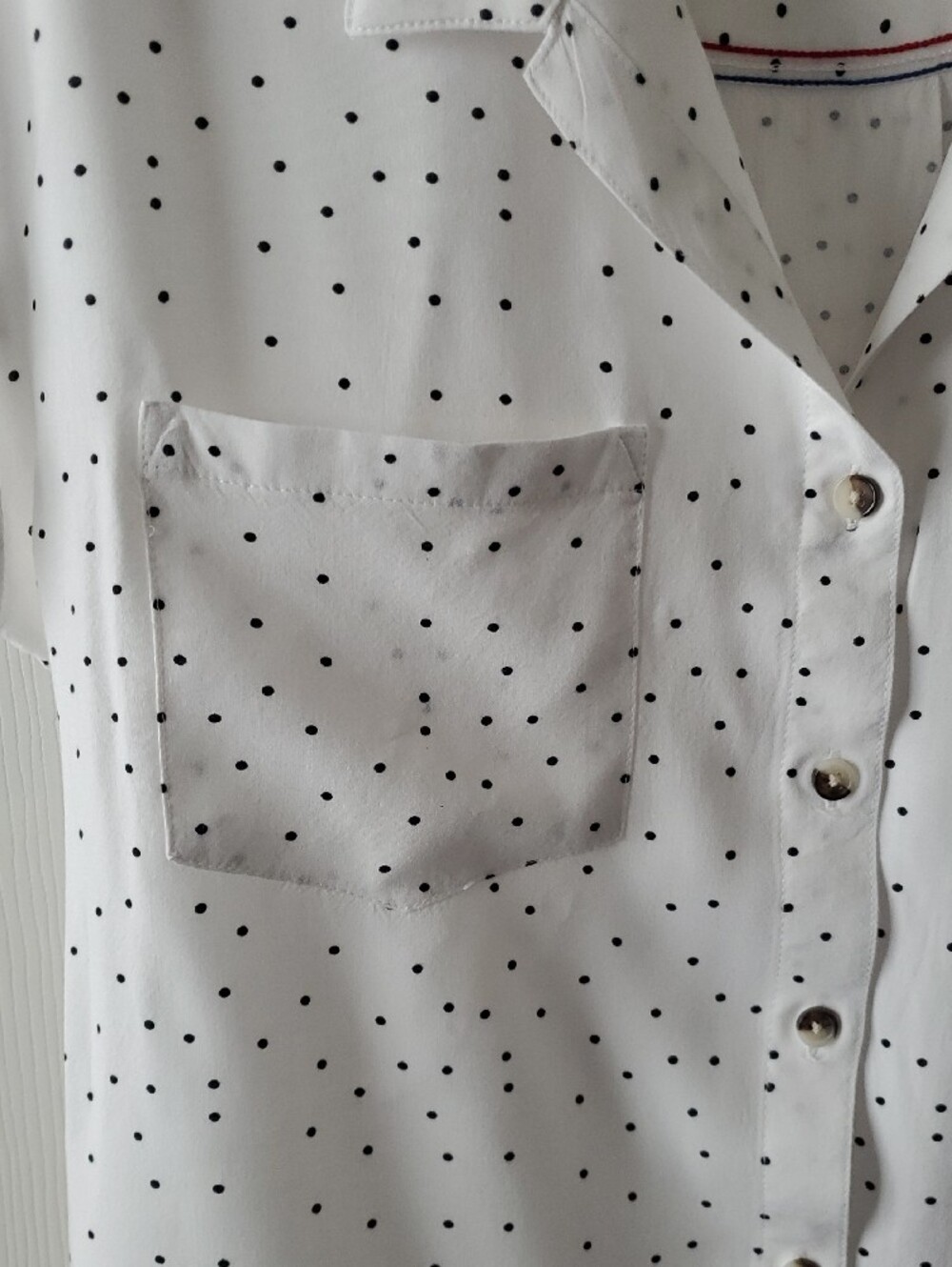 Jachs White Short-Sleeve Polka Dot Button-Up Top - Picture 4 of 7